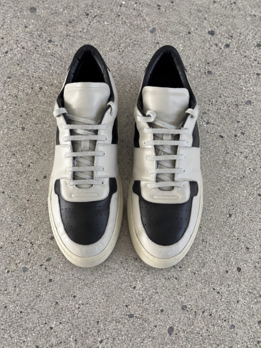 Common Projects - Decades Two-Tone Leather Sneakers Men's Sz 47 / 14 US